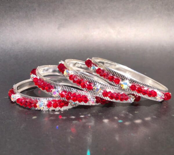 Bangles - Red&White And Black&White Decorated (4Pieces) Cheap And Trendy - Image 3