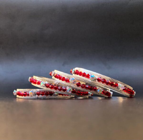 Bangles - Red&White And Black&White Decorated (4Pieces) Cheap And Trendy - Image 2