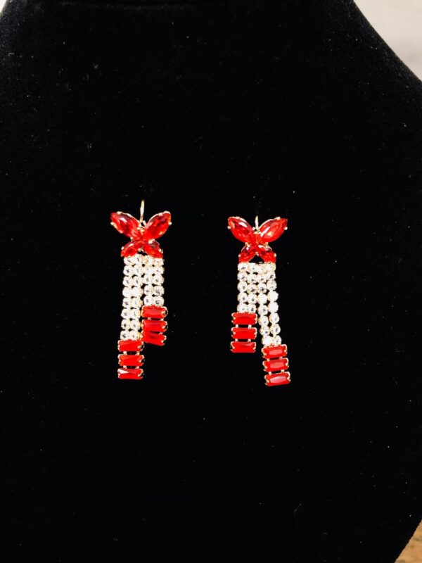 Red Butterfly Drop Earrings-(1 Piece) Cheap & Flawless Elegance - Image 2