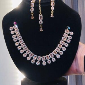 Bridal Set-Rose Gold Elegant Necklace Set